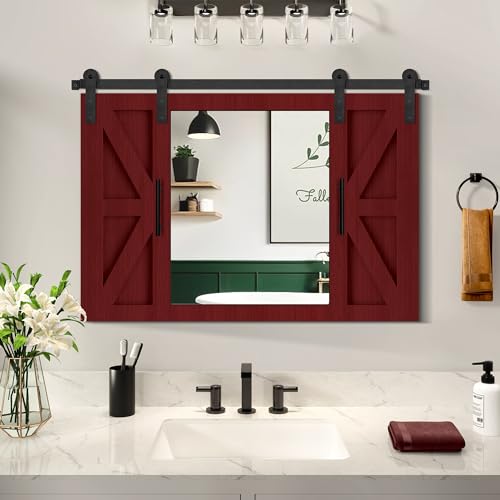 Farmhouse Barn Door Mirror - 37