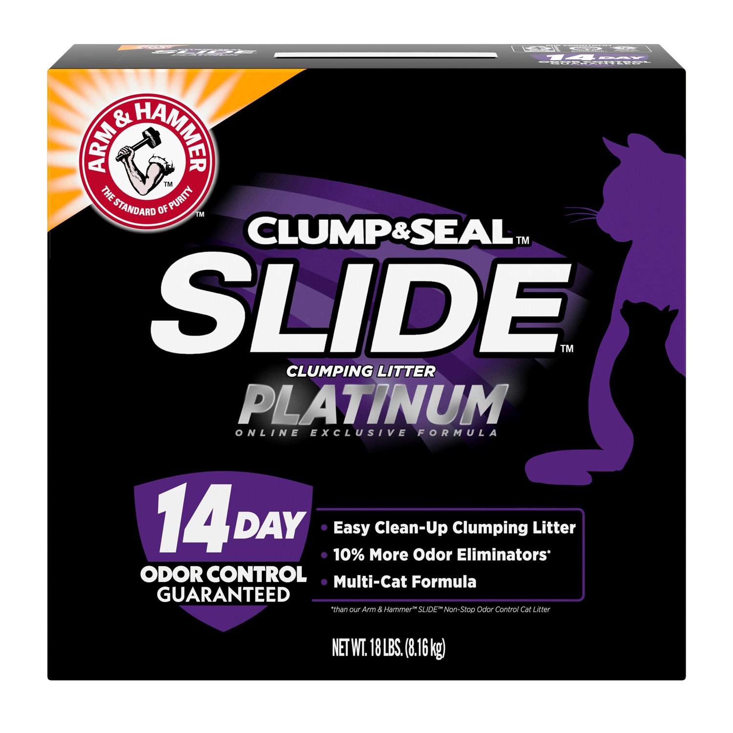 Arm Hammer Slide Platinum Easy Clean-Up Clumping Cat Litter - Pet Supplies online store