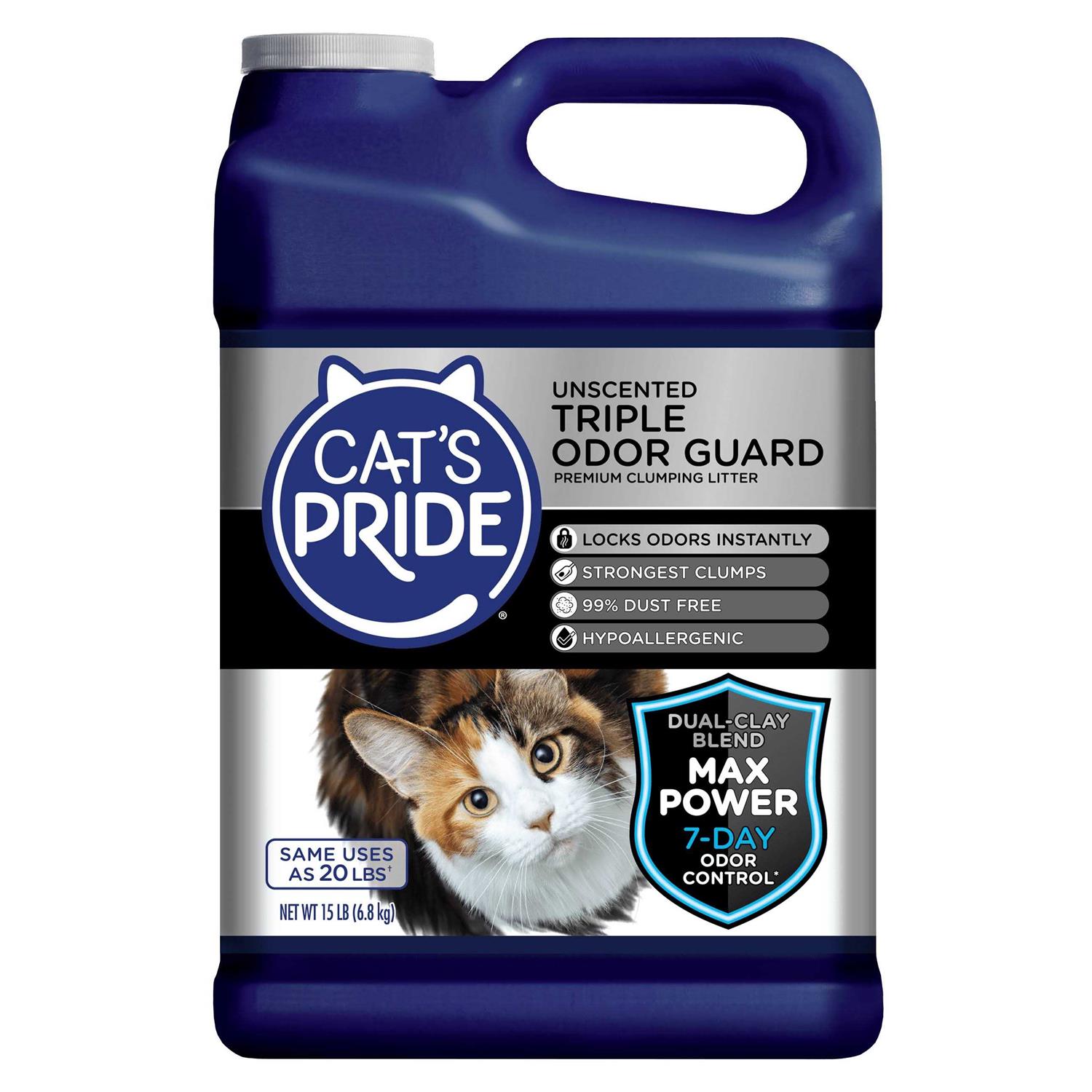 Cat's Pride Max Power Triple Odor Guard Unscented Clumping Cat Litter - Pet Supplies online store