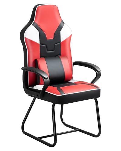Desk Chair Without Wheels,Guest Chair Office Chair No Wheels Office Guest Chairs with Arms Room Chair Gaming Chair No Wheels, Black