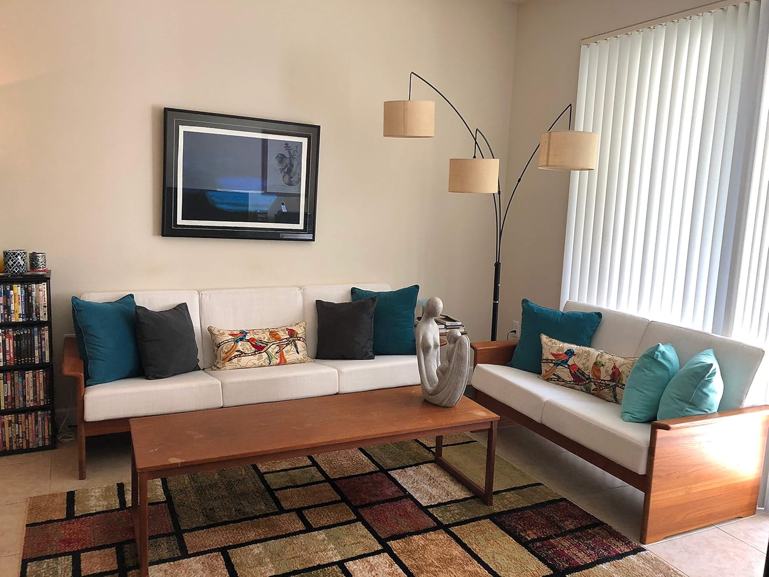 Custom Handcrafted Solid Teak Couch & Love Seat