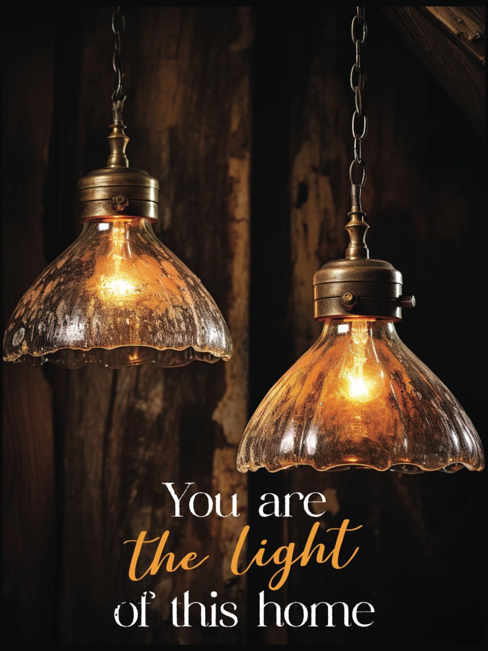 Light Of This Home Decorative Coffee Table Book: Rustic Living Room Accents, 500 Blank Numbered Pages To Write Or Draw In, Thick Spine For Aesthetic Shelf Stacking, Housewarming And Family Gift