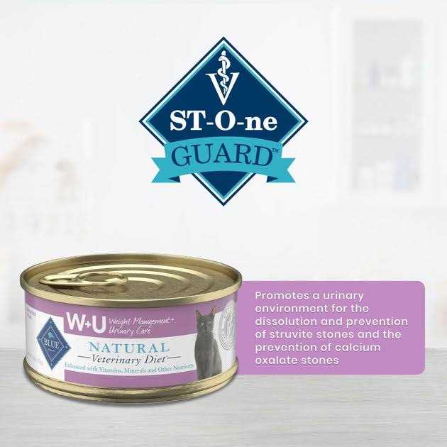 5.5-oz W+U Weight Management + Urinary Care Grain-Free Canned Cat Food Blue Buffalo Natural Veterinary Diet case of 24 - Pet Supplies online store
