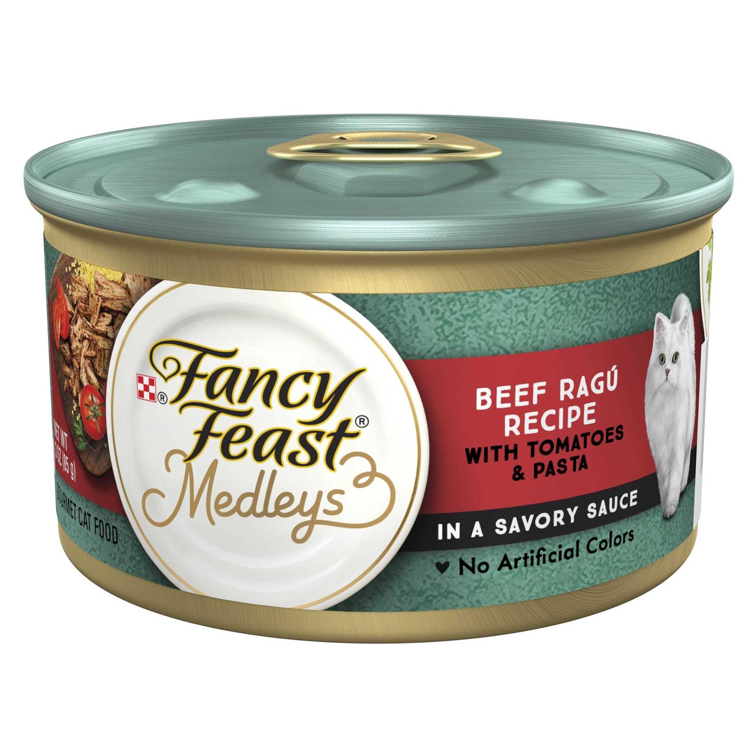 Fancy Feast Medleys Beef Ragu Recipe with Tomatoes and Pasta in a Savory Sauce Wet Cat Food - Pet Supplies online store