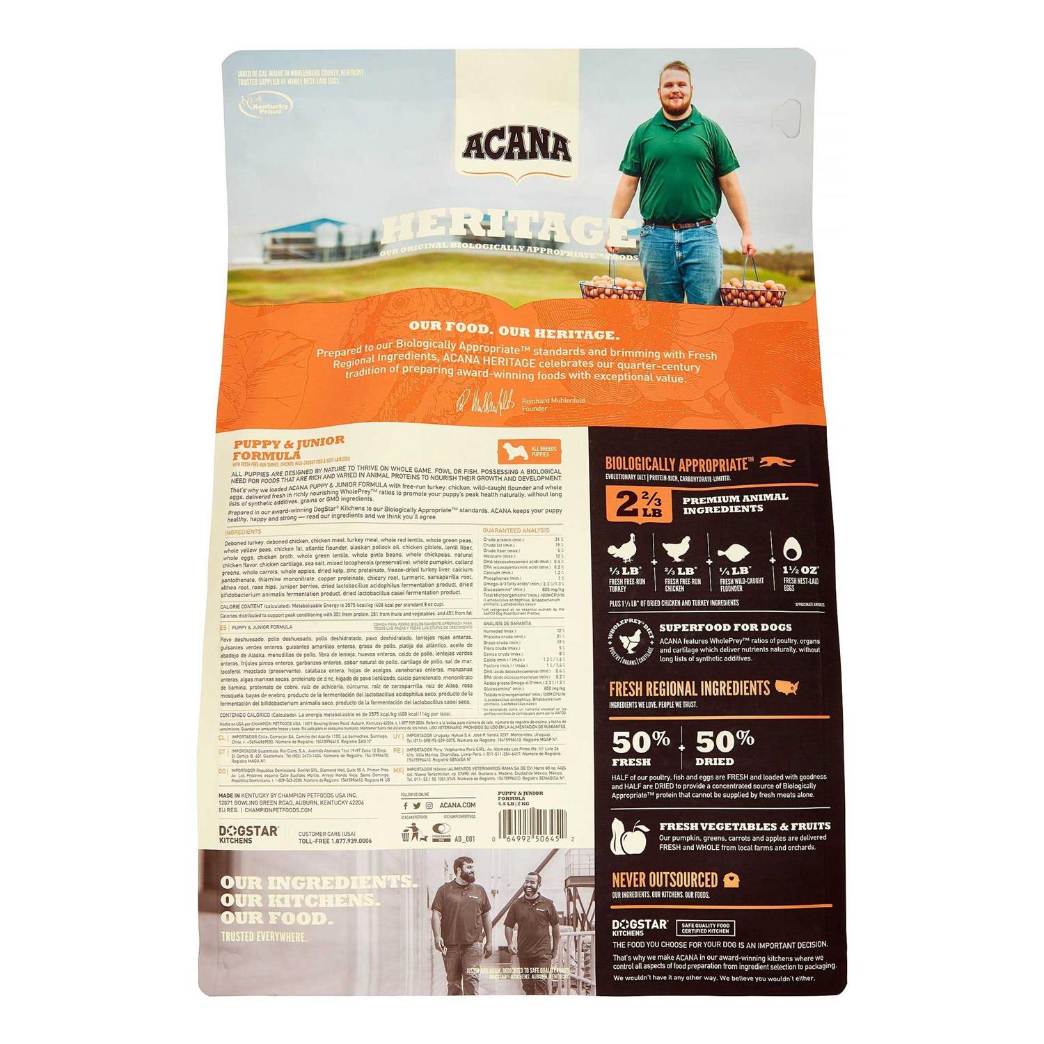 Acana Puppy & Junior Dry Dog Food - Pet Supplies online store