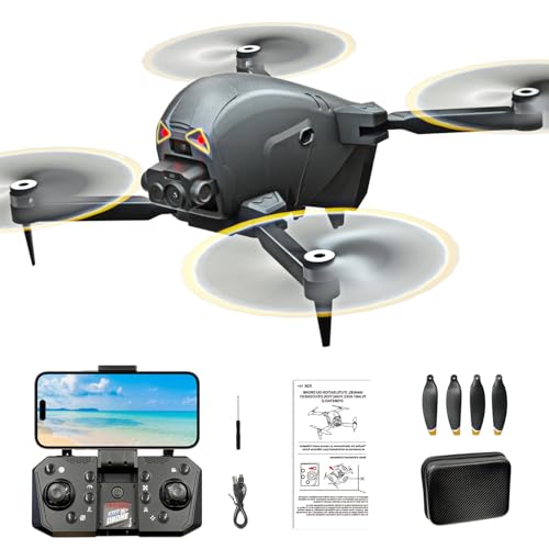S177 FPV Drone with 1080P HD Camera for Adults Under 249g, Brushless Motor Drone, 3 Batteries, 90° Adjustable Lens, One Key Take Off/Landing, Drones for Kids Adults Beginners