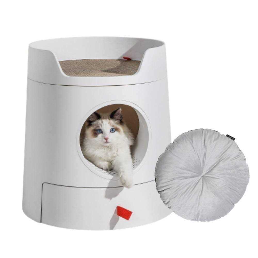 Michupet XL Castle 2-in-1 Cat Litter Box with Scratch Basin - Pet Supplies online store