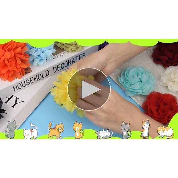 20Pcs Dog Flower Collar Accessory Catcan Multi-Color Pet Flower Collars 2 Style Soft Chiffon Dog Bow Tie Charms Flower for Puppy Collar Grooming - Pet Supplies online store