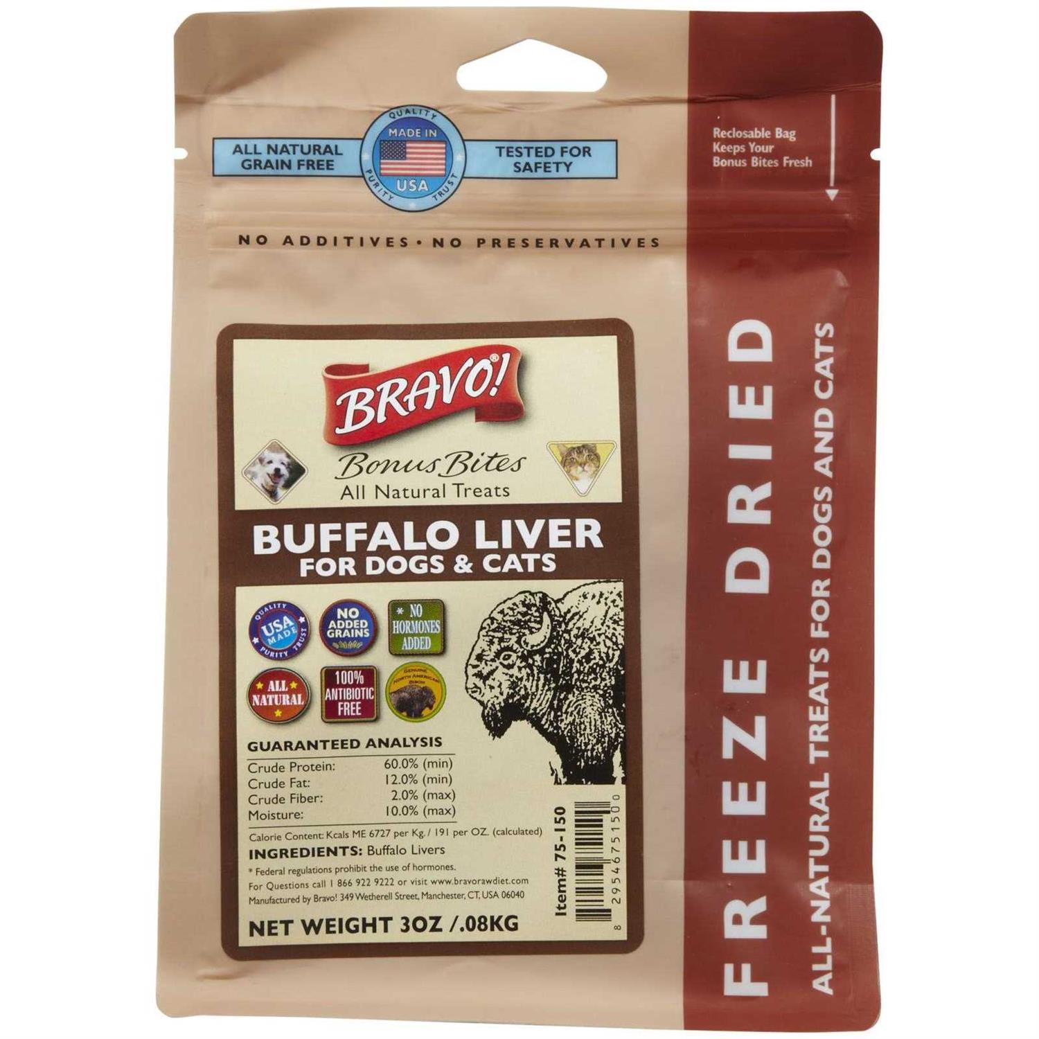 Bravo! Bonus Bites Freeze Dried Dog Treats - Pet Supplies online store