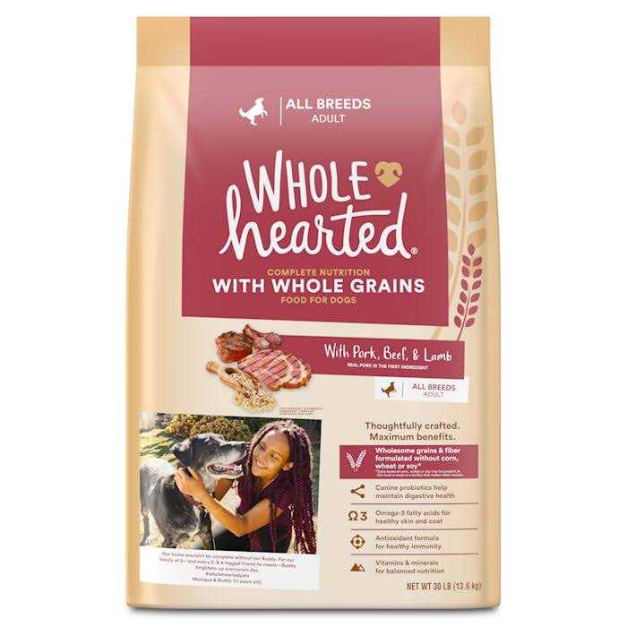 WholeHearted Whole Grains with Pork Beef & Lamb Dry Dog Food - Pet Supplies online store