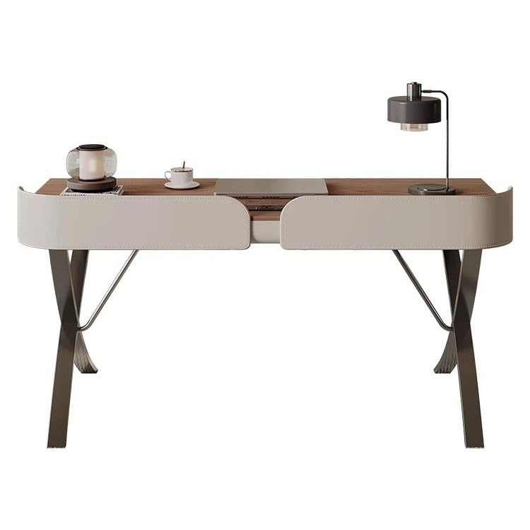 Home Office Desk Minimalist Desk Light Luxury Modern Living Room Wabi-sabi Style American Large Board Desk Home Study Desk Computer Desk Office Desk Modern Simple Table(Size:140 * 60 * 74cm)