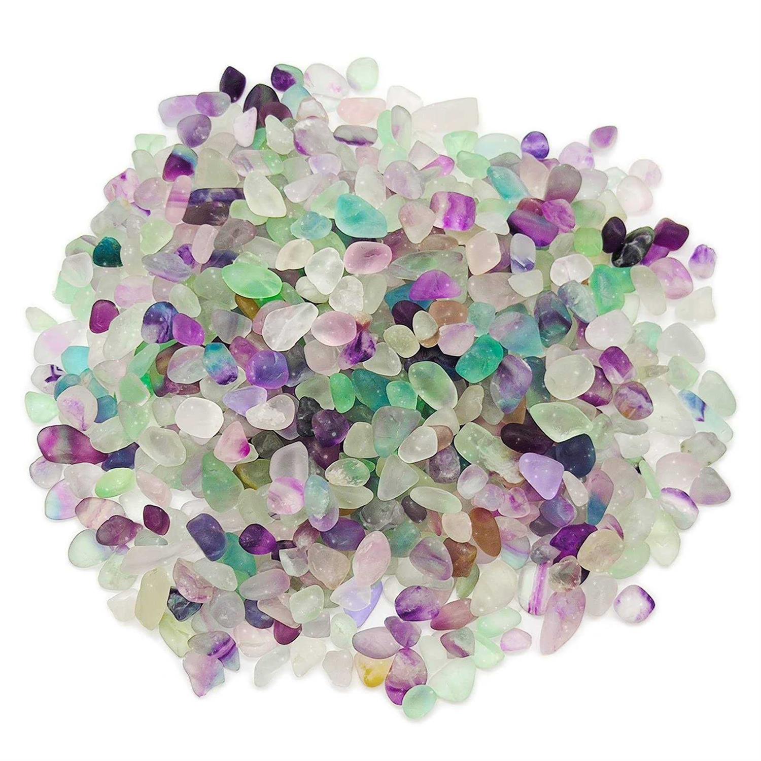 Aquarium Gravel,Natural Mutilcolor Fluorite Decorative Crystal Pebbles-Rose Stones - Pet Supplies online store