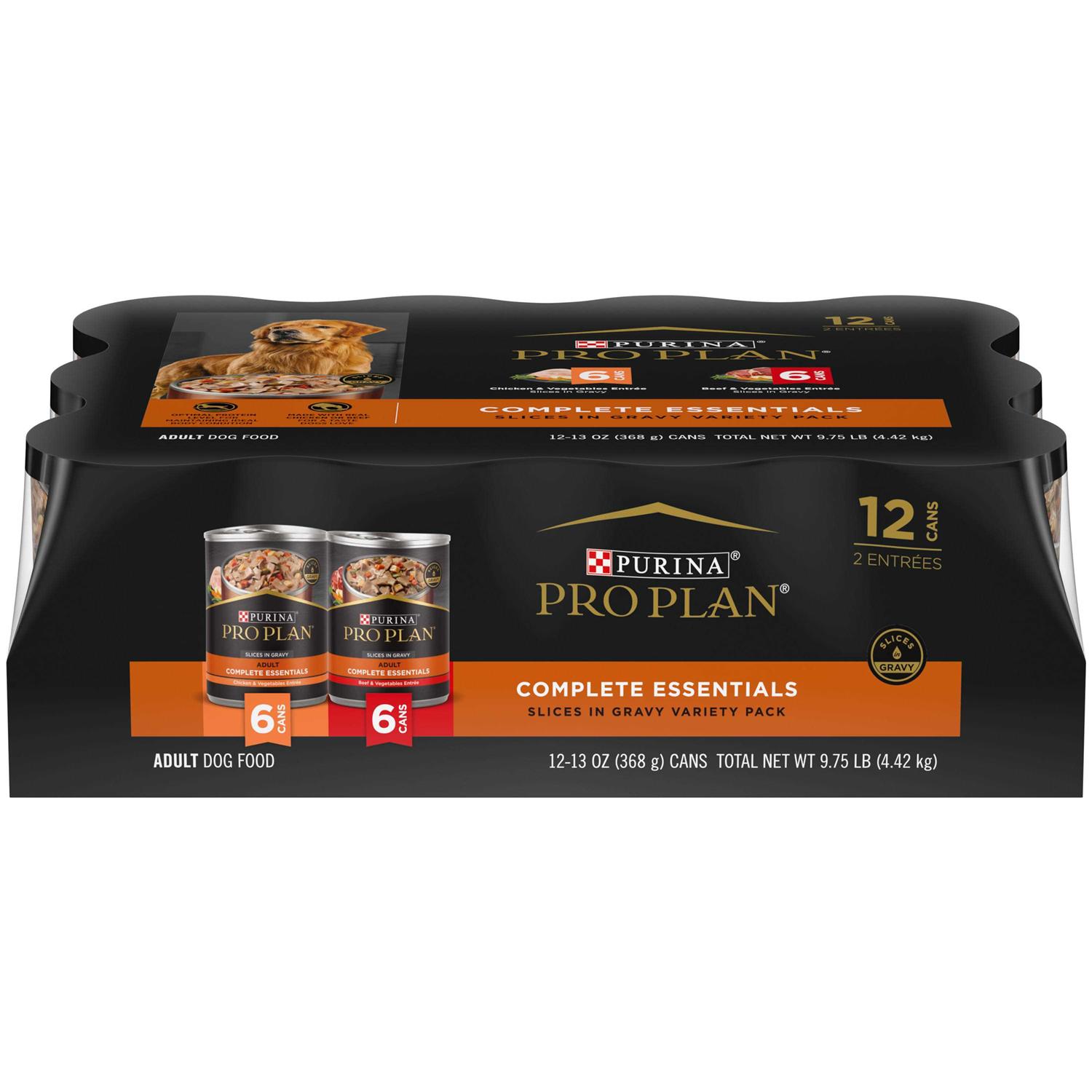 Purina Pro Plan Complete Essentials Wet Dog Food Variety Pack - Pet Supplies online store