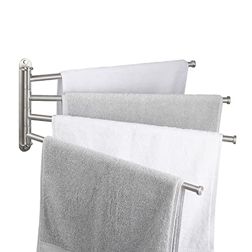 KES Swivel Towel Rack, Swing Arm Towel Bar 4-Arm Extra Long 19.5