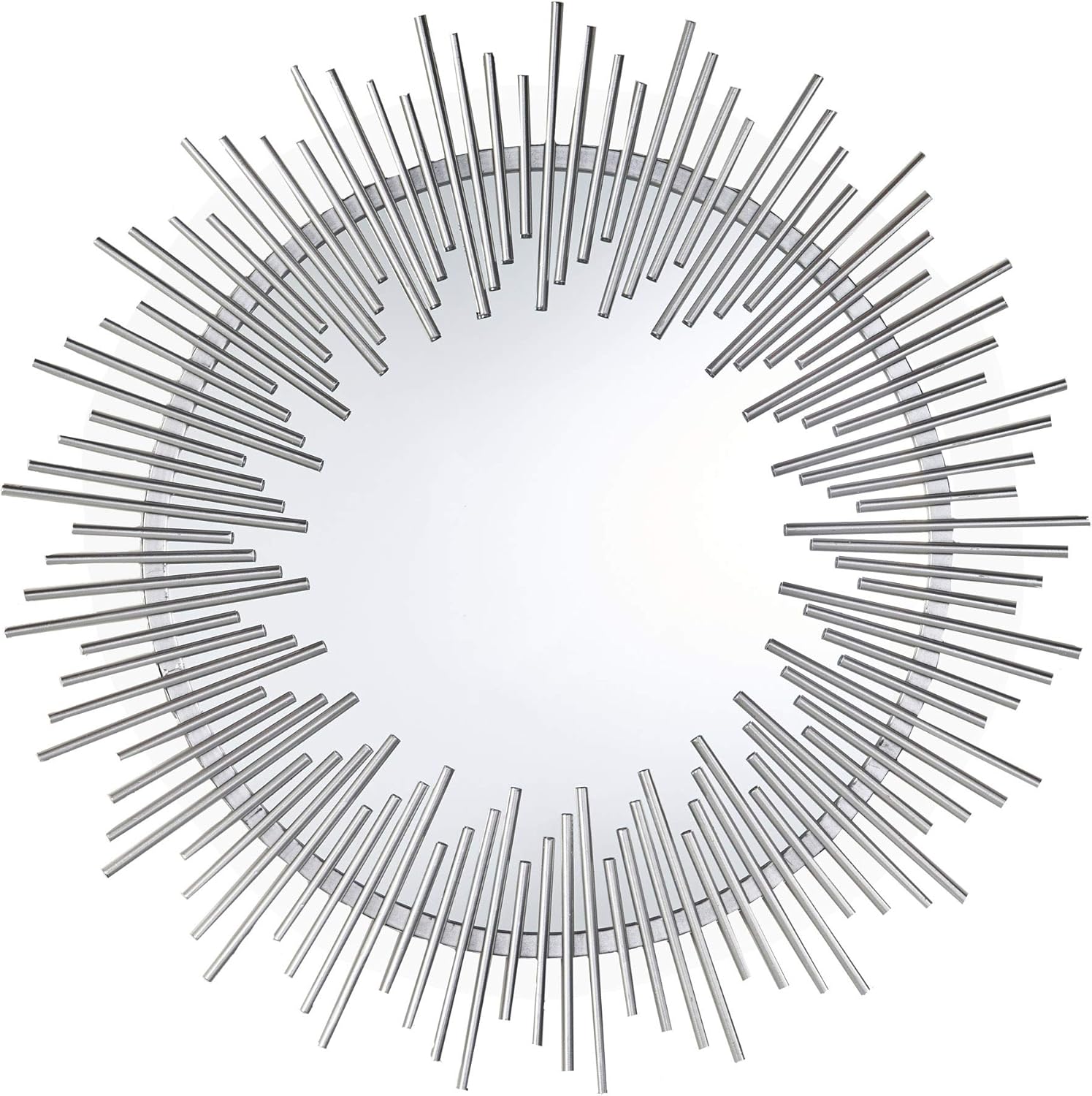 Great Deal Furniture Modern Industrial Metal Sunburst Wall Mirror, Iron
