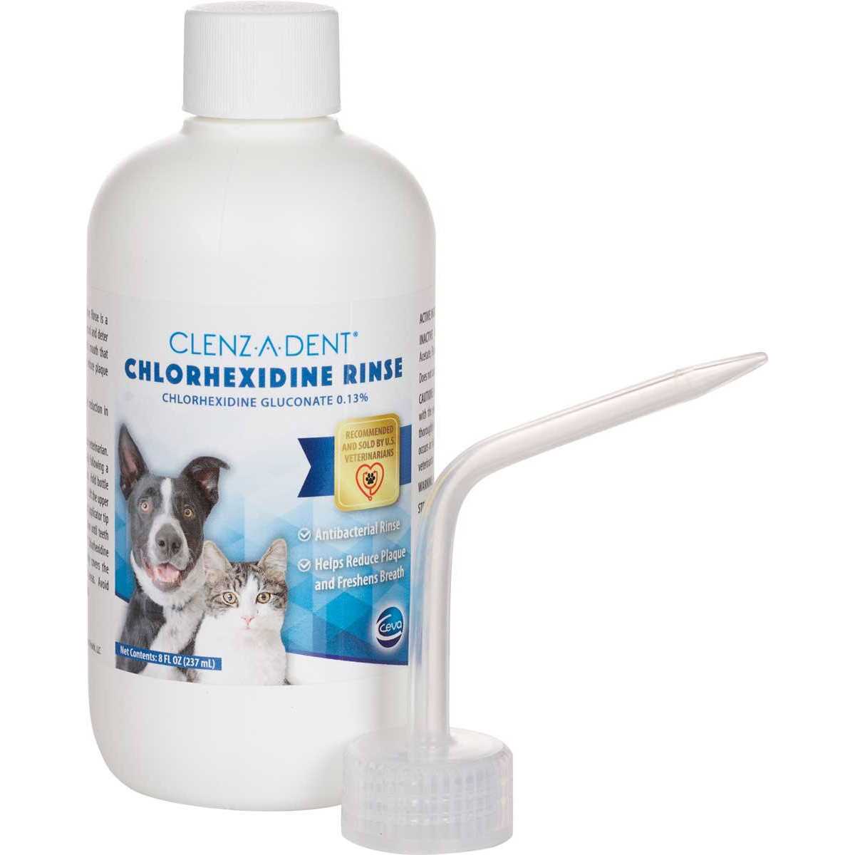 Sogeval Clenz-a-dent Chlorhexidine Rinse 8oz Bottle - Pet Supplies online store