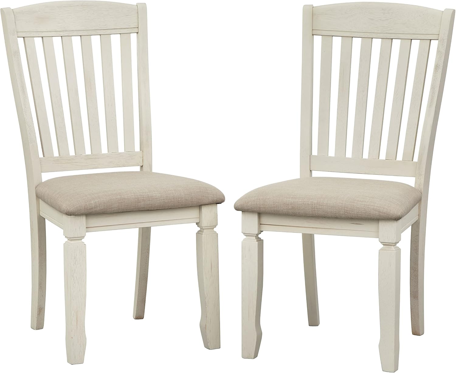 Macallister 3-Piece Drop Leaf, Tabletop Extends from 30 to 50 Inches Long, Modern Farmhouse Design, Dining Room Set Includes 1 Table and 2 Chairs, Walnut/Antique White