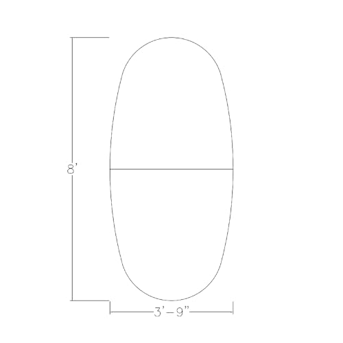 8' Boat-Oval Shaped Conference Table with Silver Post Legs | Harmony Series | 8 Person Table | Blonde Surfside Ash