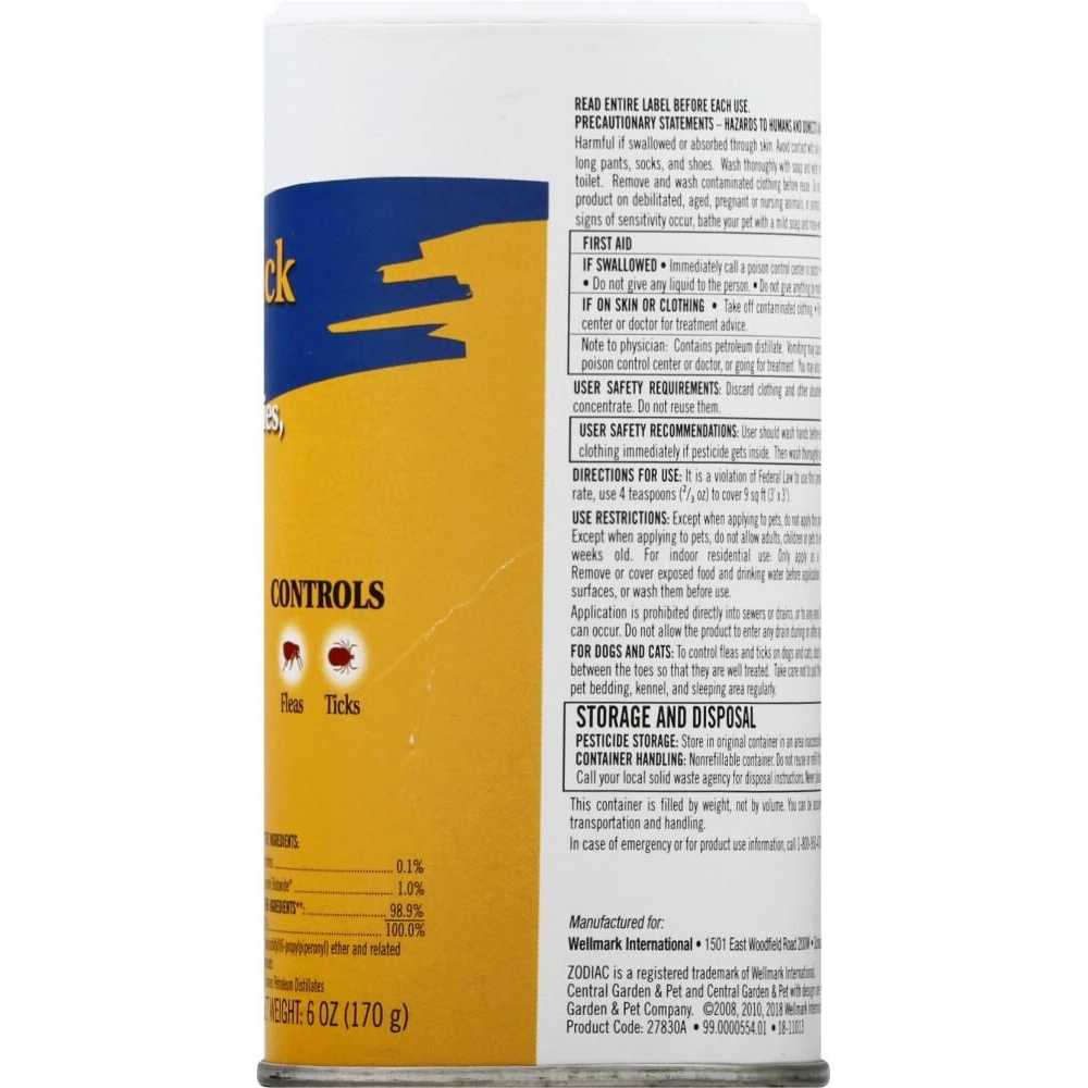 Zodiac Flea & Tick Powder for Dogs - Pet Supplies online store