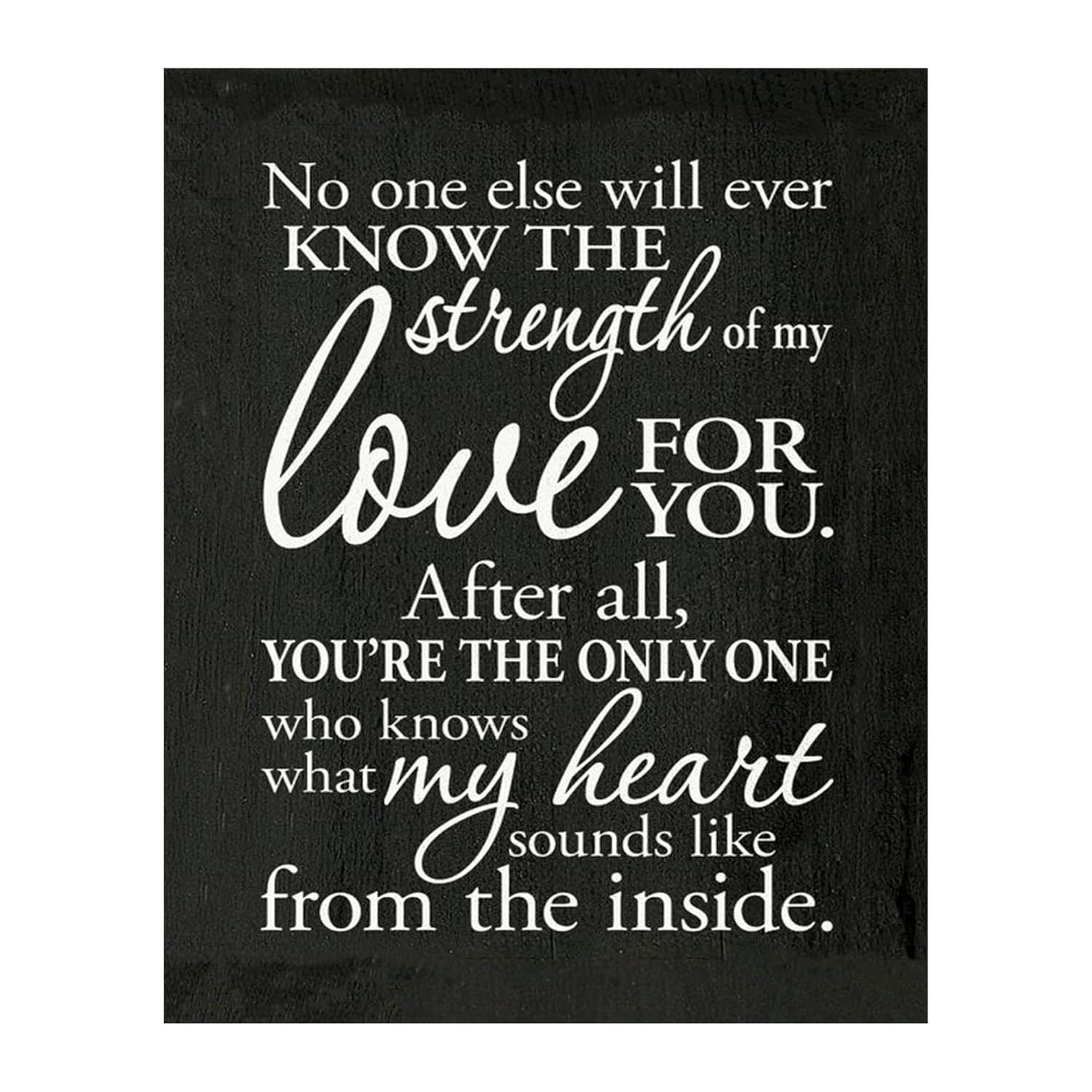 Strength Of My Love For You - Love Wall Art Print. Motivational Modern Typography Wall Print. Ideal For Home Decor, Studio Decor & Bedroom Decor. Perfect Gift For Loved Ones. Unframed - 8x10