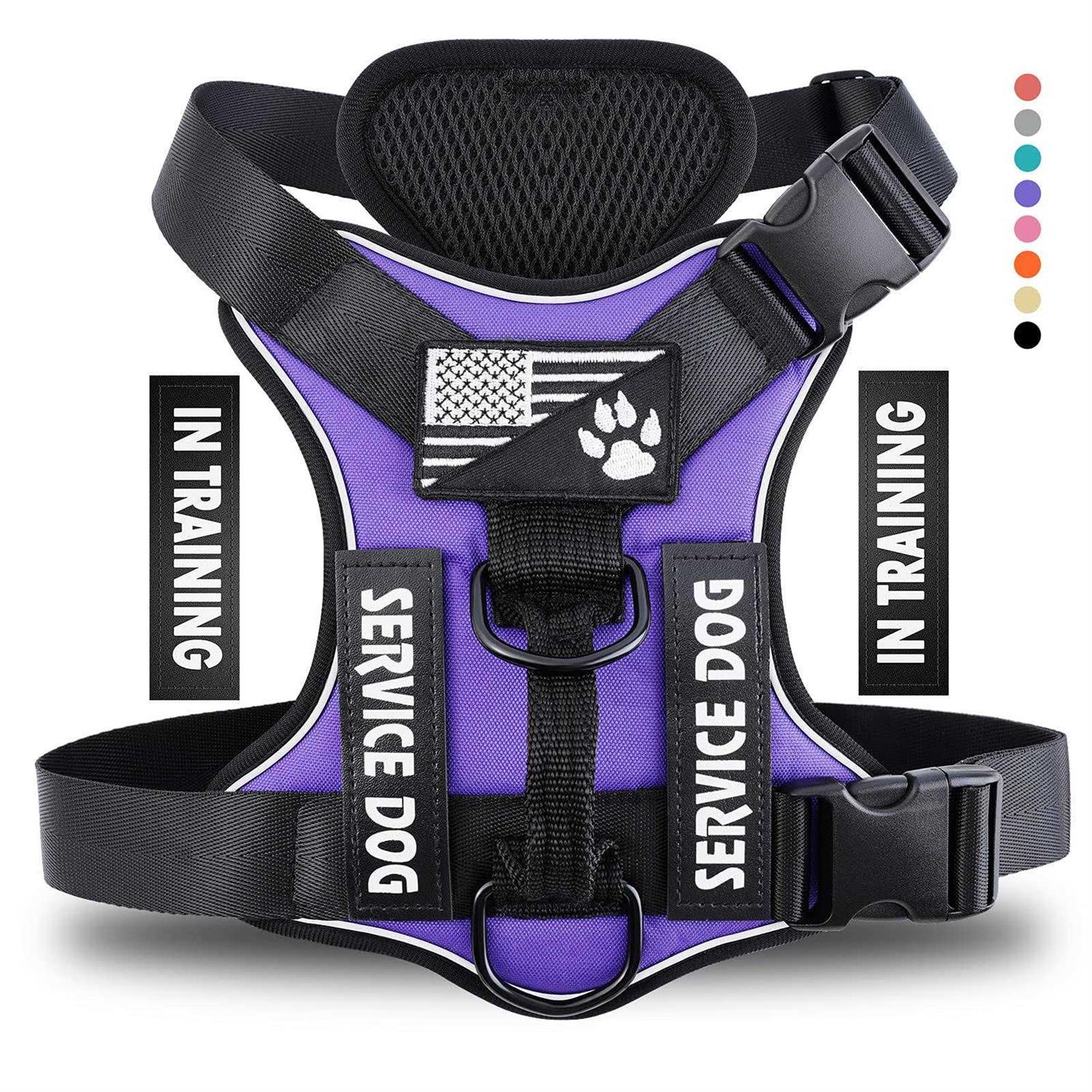 Demigreat Service Dog Harness Reflective Dog Vest Harness with 5 PCS Patches - Pet Supplies online store
