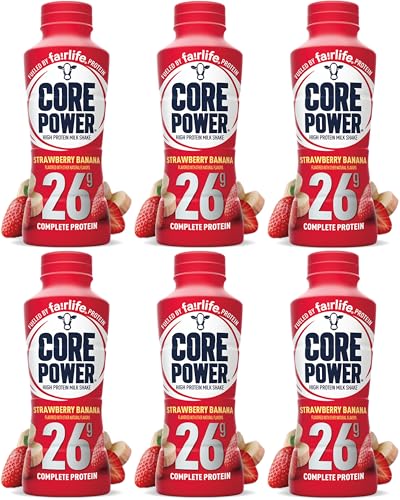 Fairlife Core Power High Protein Milk Shake, Natural Flavor Ready to Drink Protein Shake, The best Chocolate Protein Shakes,14 fl oz , 26gm (Chocolate flavor, Pack of 6 Bottles) protein, fairlife chocolate milk,