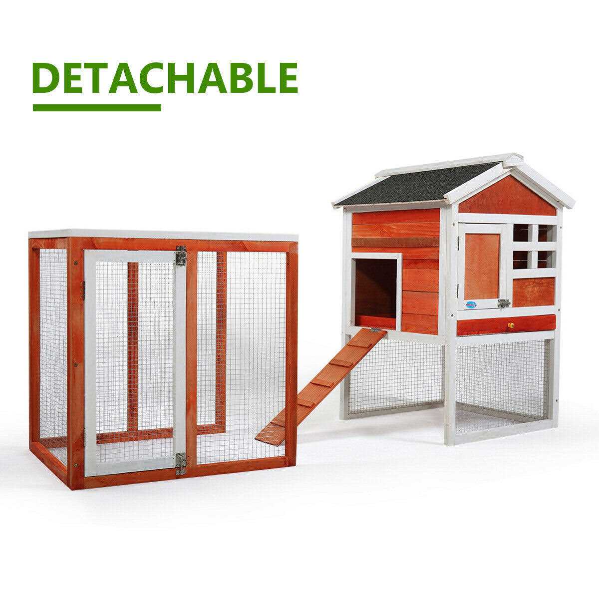 Coziwow 2-Story Wooden Rabbit Hutch - Pet Supplies online store