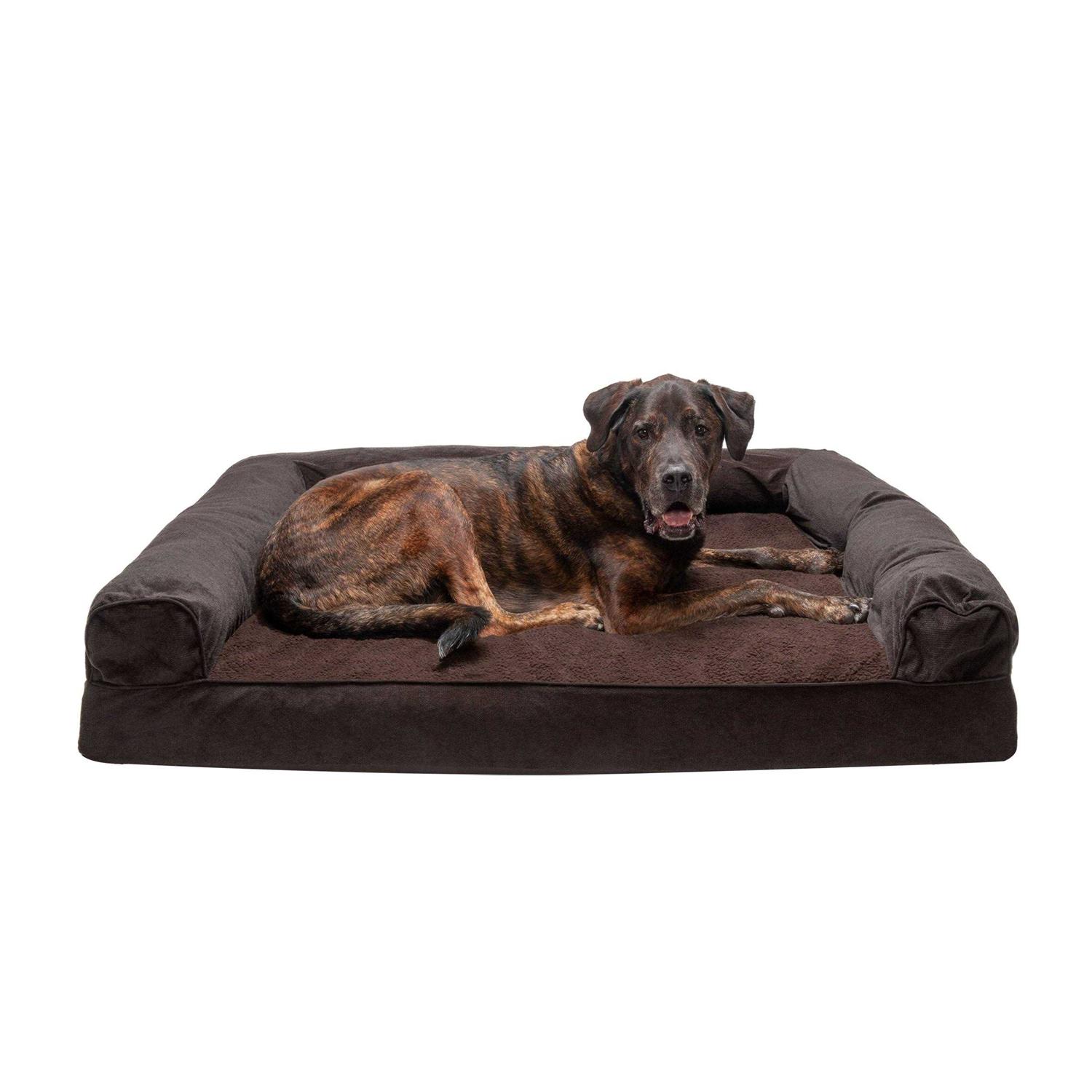 FurHaven Sofa Pet Bed Faux Fleece Chenille - Pet Supplies online store