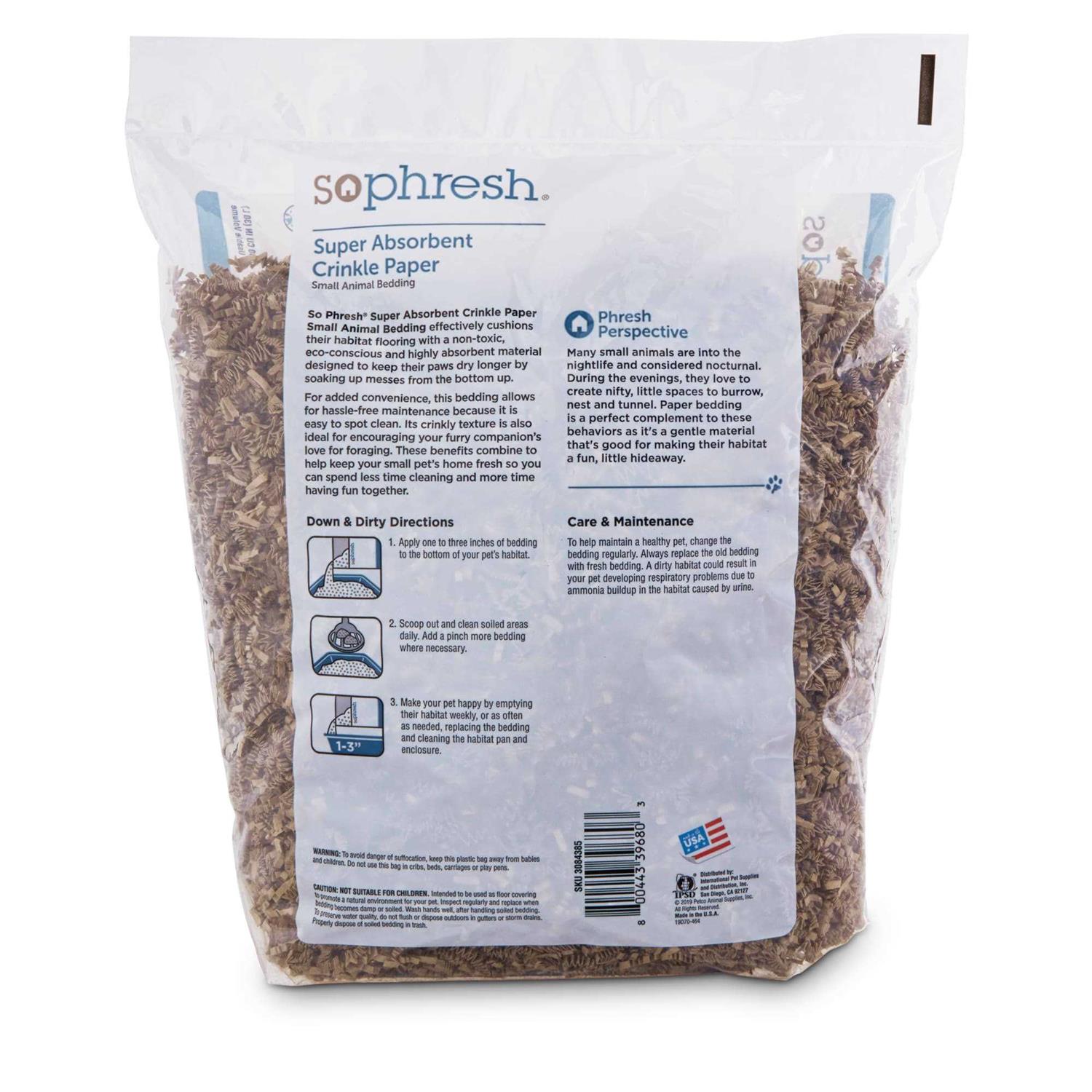 So Phresh Super Absorbent Crinkle Paper Small Animal Bedding - Pet Supplies online store