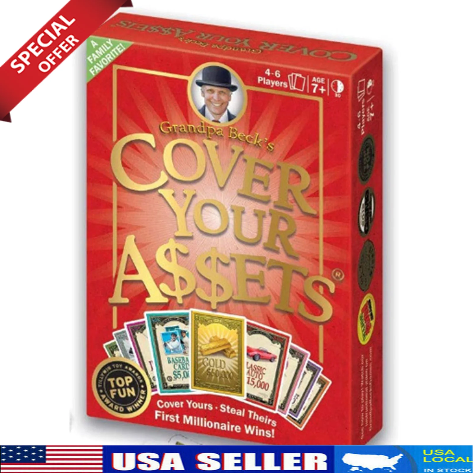 Grandpa Becks Cover Your Assets Card Game Fun Family-Friendly Set Collecting Toy