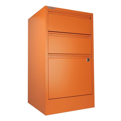 Bisley 3 Drawer Steel Flush Front Filing Cabinet, Black (FCFLUSH3-BK)