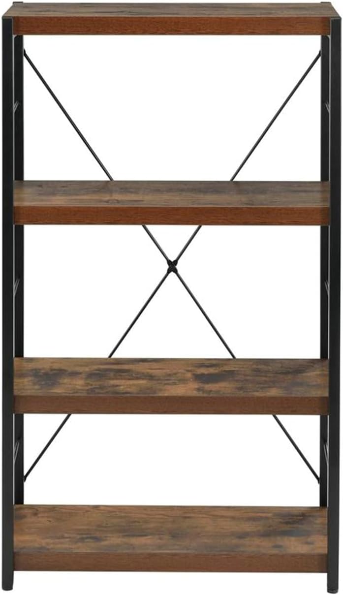 Book Shelf Bedroom Solid Wood Bookshelf Oak Bookshelf in Weathered Oak & Black
