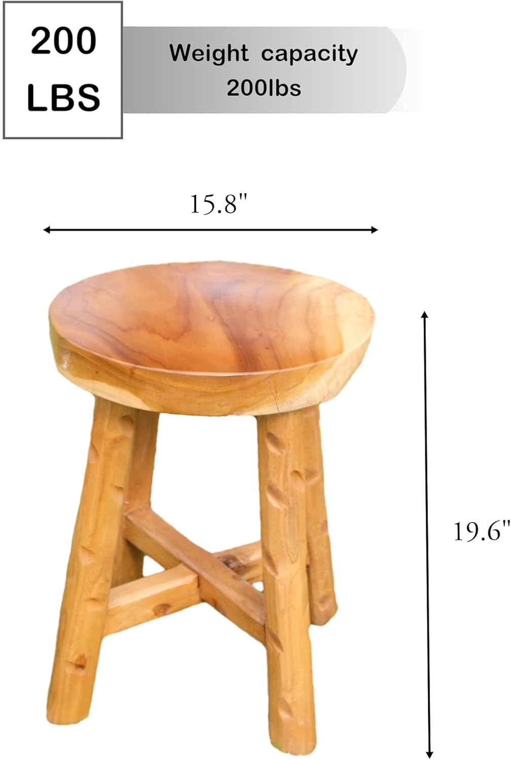 Teak Wood End Table 15.8