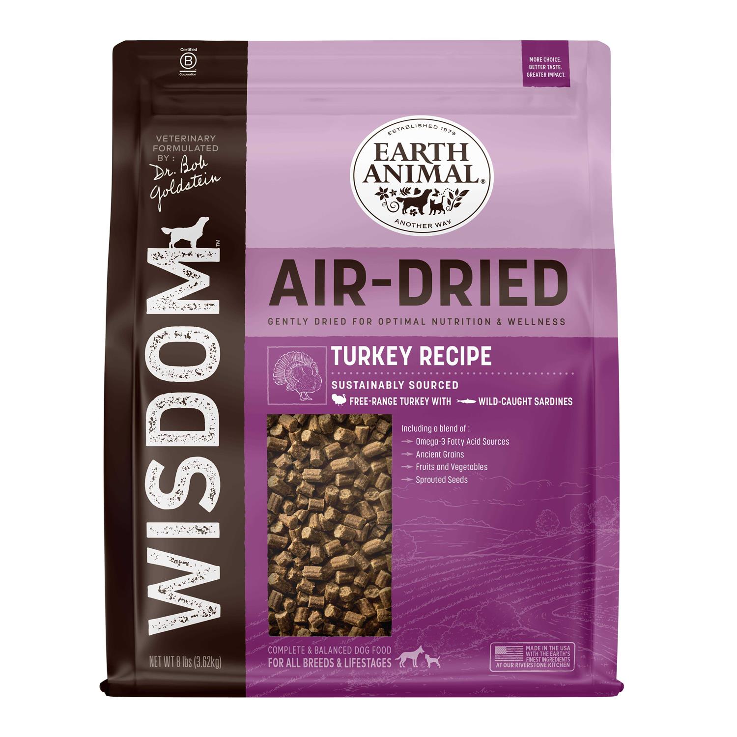 Earth Animal Dog Wisdom Turkey Air Dried - Pet Supplies online store