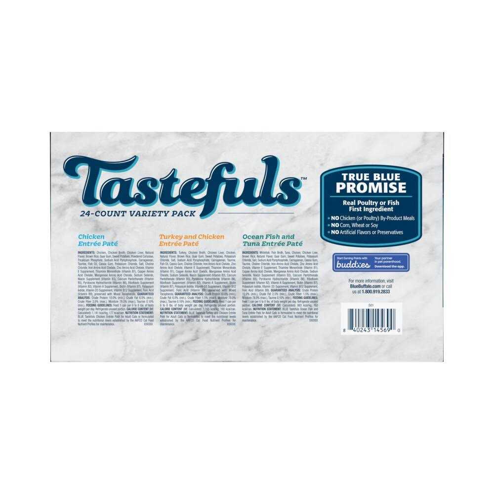 Blue Buffalo Tastefuls Pate Wet Cat Food Variety - Pet Supplies online store