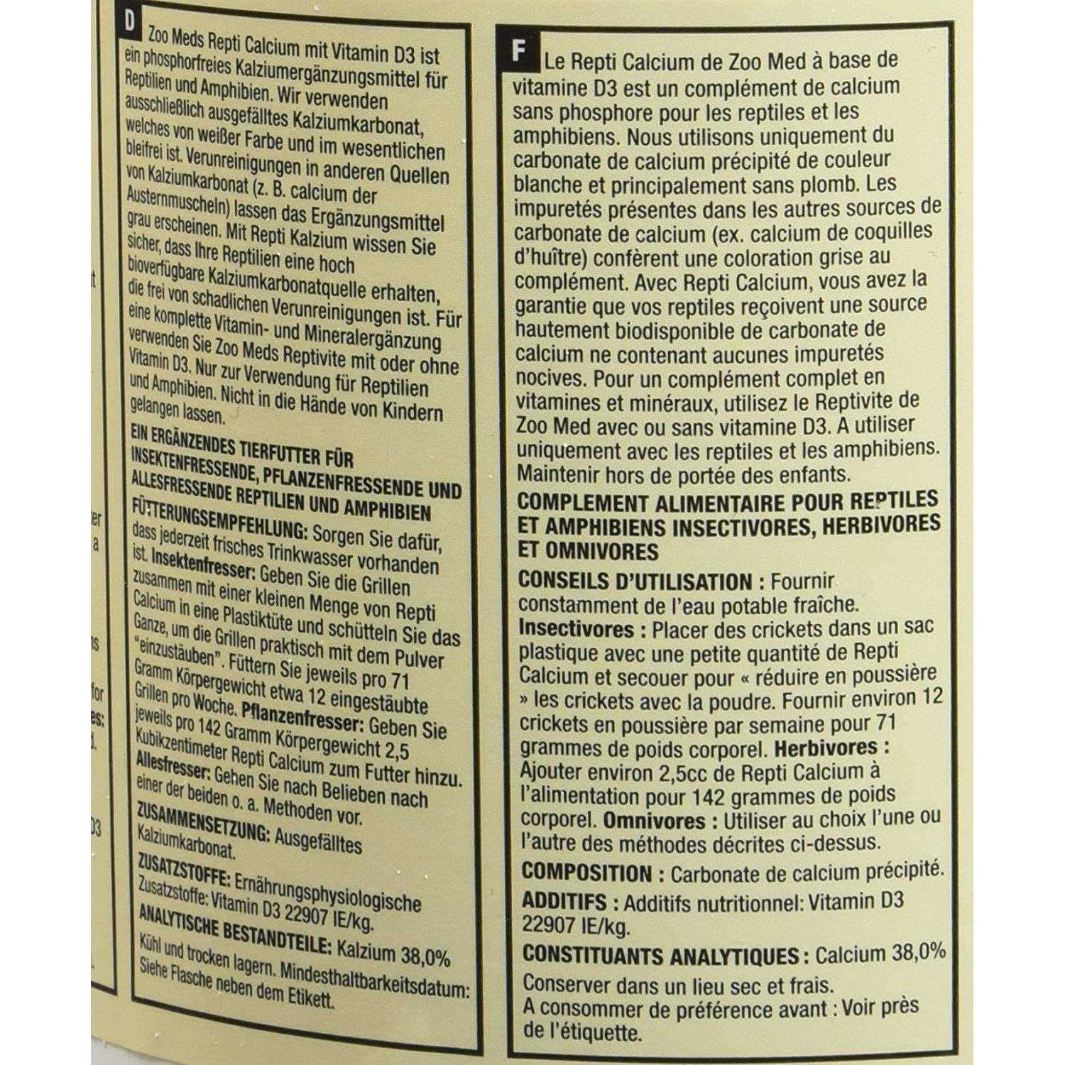 Zoo Med Repti Calcium with D3 - Pet Supplies online store