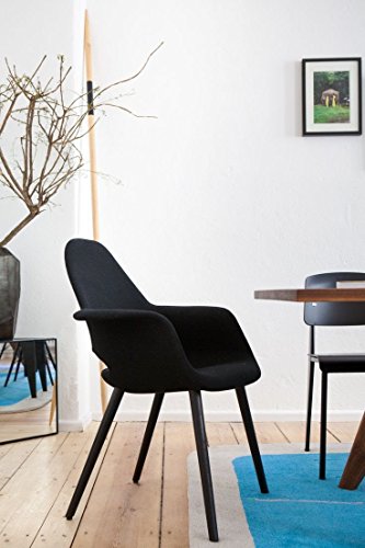 2xhome – Orange Mid Century Modern Upholstered Fabric Organic Accent Living Room Dining Chair Armchair Set With Back Armrest Natural Light Wood Wooden Legs for Kitchen Bedroom