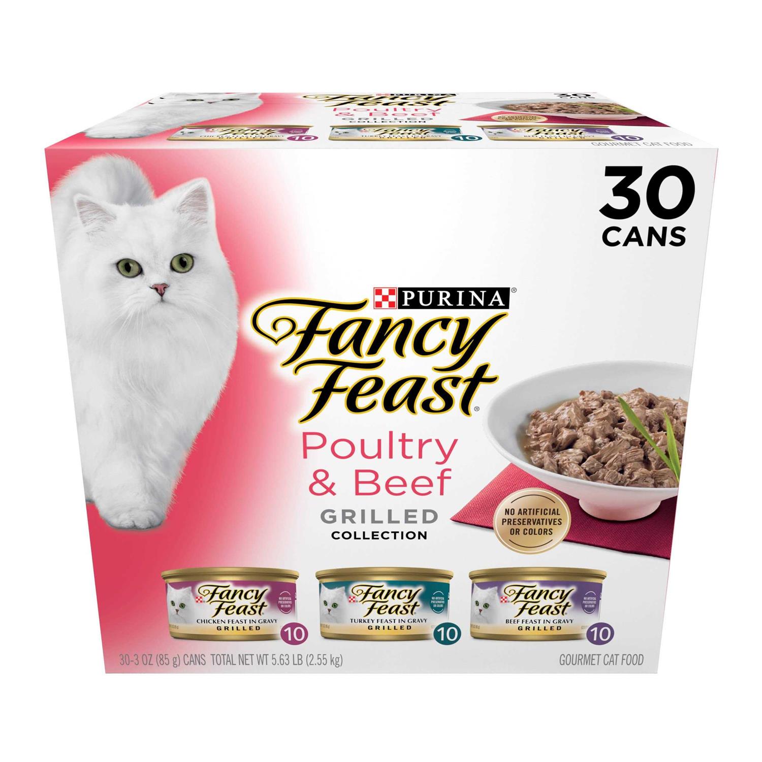 Purina Fancy Feast Wet Cat Food Poultry & Beef Grilled Collection Variety Pack - Pet Supplies online store