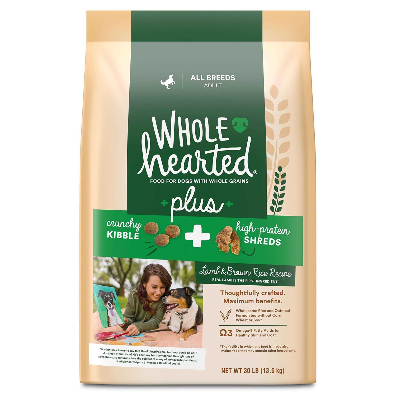 WholeHearted Plus Brown Rice Recipe with Whole Grains Dry Dog Food - Pet Supplies online store