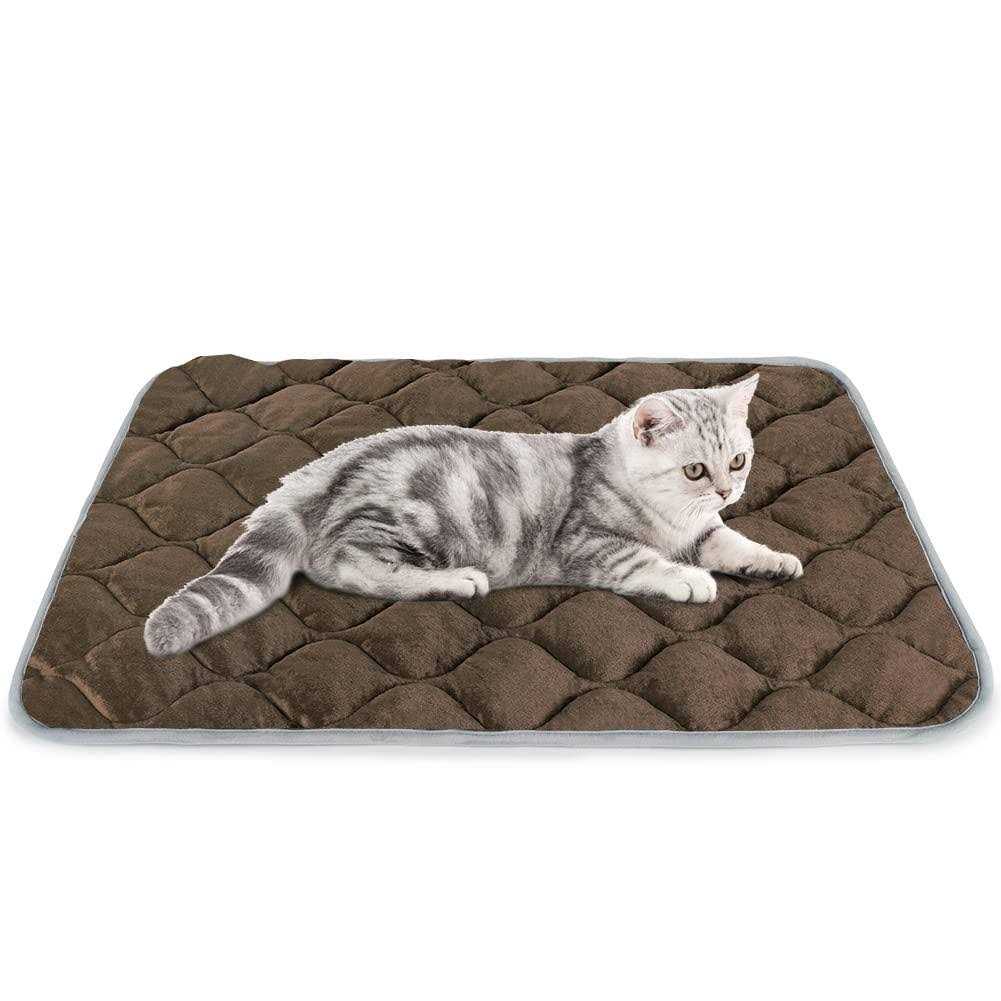 ULIGOTA Self Heating Cat Mat Thermal Pet Bed Mat Self-Warming Pet Crate Pad - Pet Supplies online store