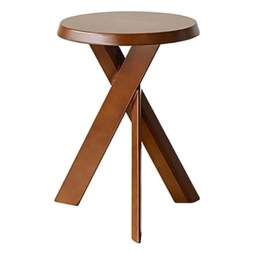End Table Round End Table Solid Wood Coffee Table Simple Side Tables Living Room Bedroom Tray Table for Small Spaces Bedside Table Space-Saving
