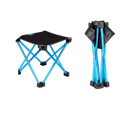 Folding Camping Stool, Comfortable, Outdoor Portable Seat, Four-Legged Camp Foot Rest, for Hunting Fishing Hiking, Load-Bearing 400 Lbs (Color : Orange, Size : 21.5 * 20cm)