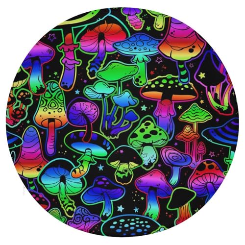 Round Seat Cushions Chair Pad Flexible Seating Pink Cute Dinosaurs for in-Home Distance Learning, Office, Garden, Car