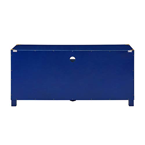 SEI Furniture Campaign Tall Storage Entertainment Center, Media Stand, Navy