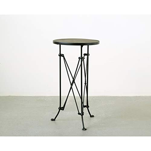 Creative Co-op EC0113 Round Metal Accent Table, 25