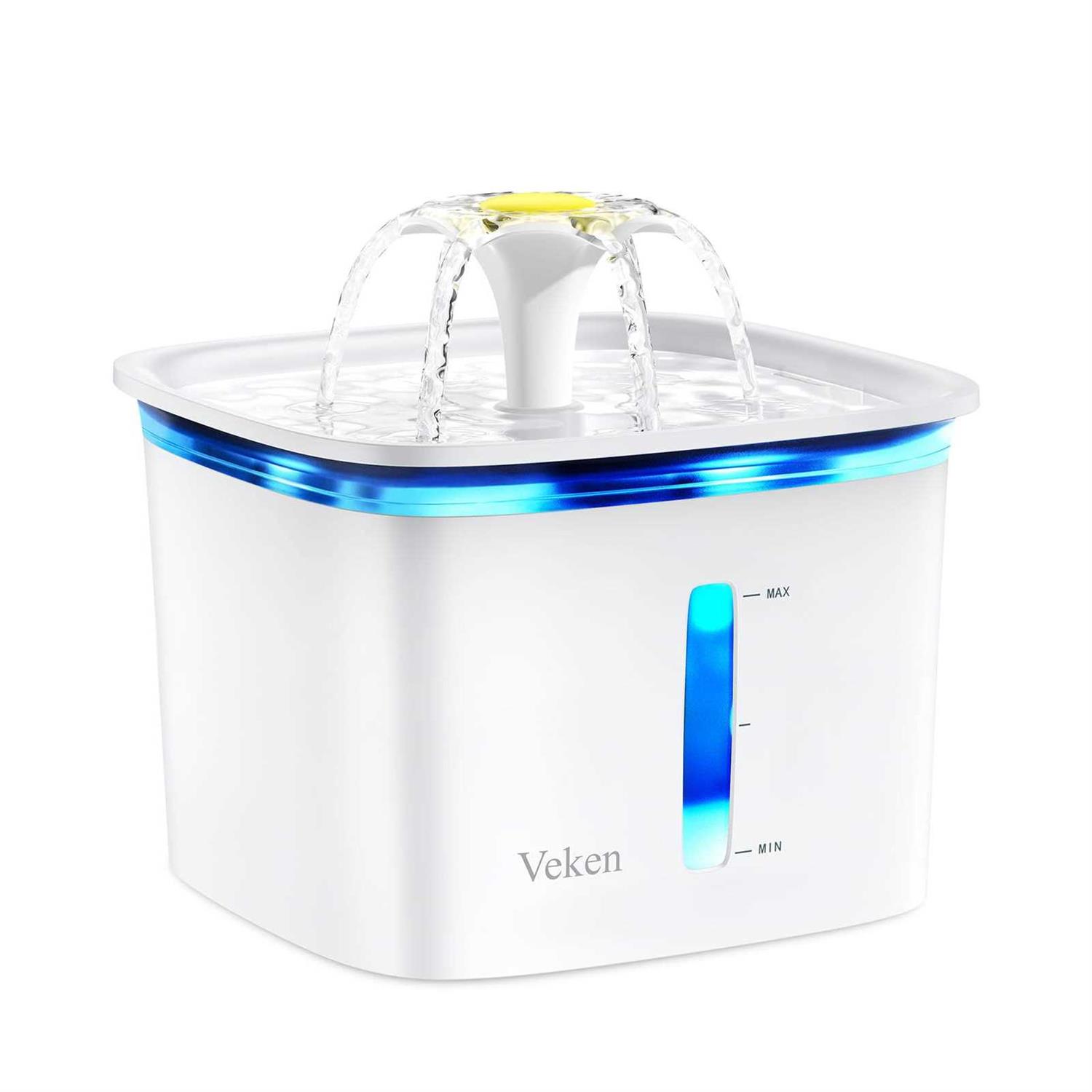 Veken 95oz/2.8L Pet Fountain Automatic Cat Water Fountain Dog Water Dispenser with Smart Pump for Cats - Pet Supplies online store