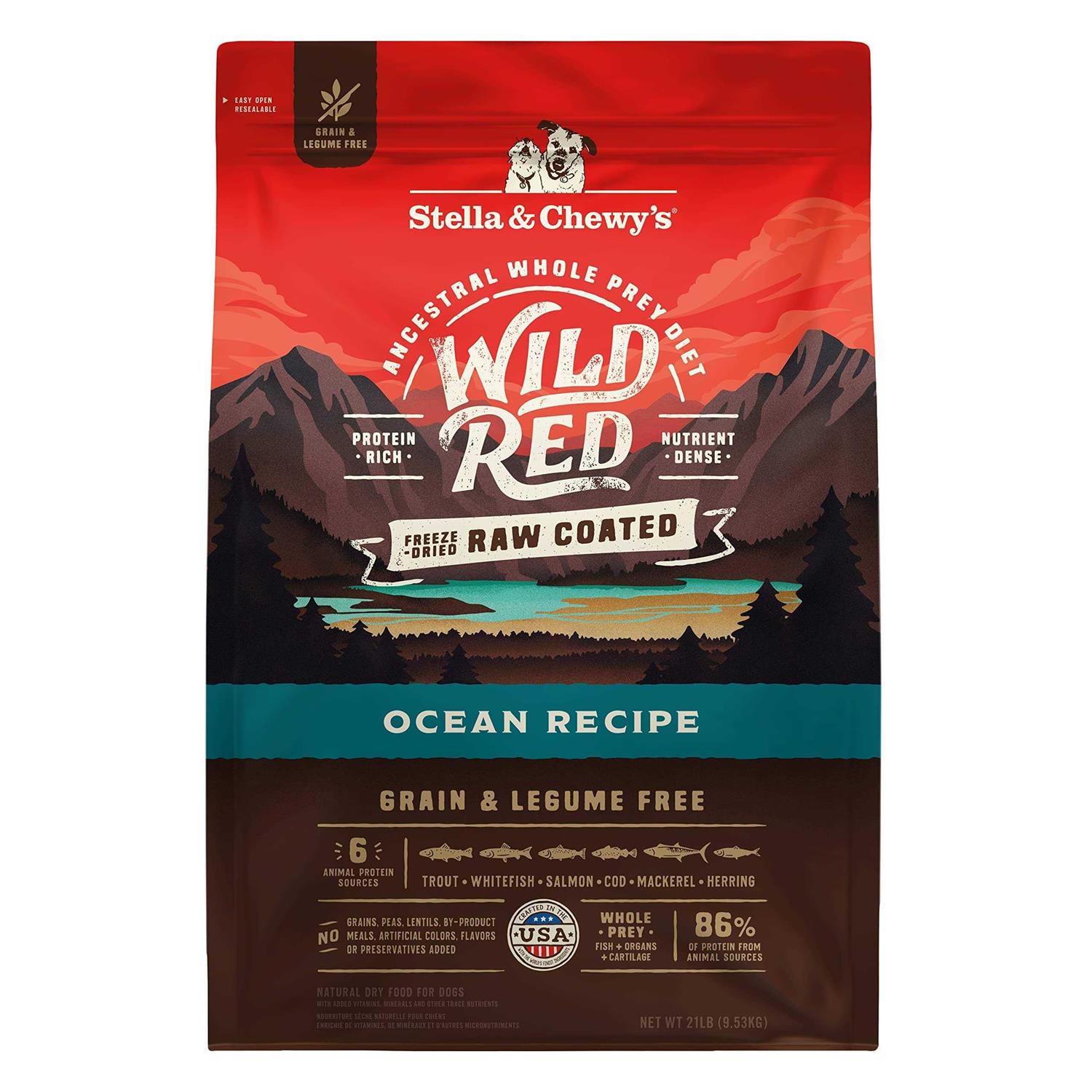Stella & Chewy's Wild Red Dry Dog Food Raw Coated High Protein Grain Free Recipe - Pet Supplies online store