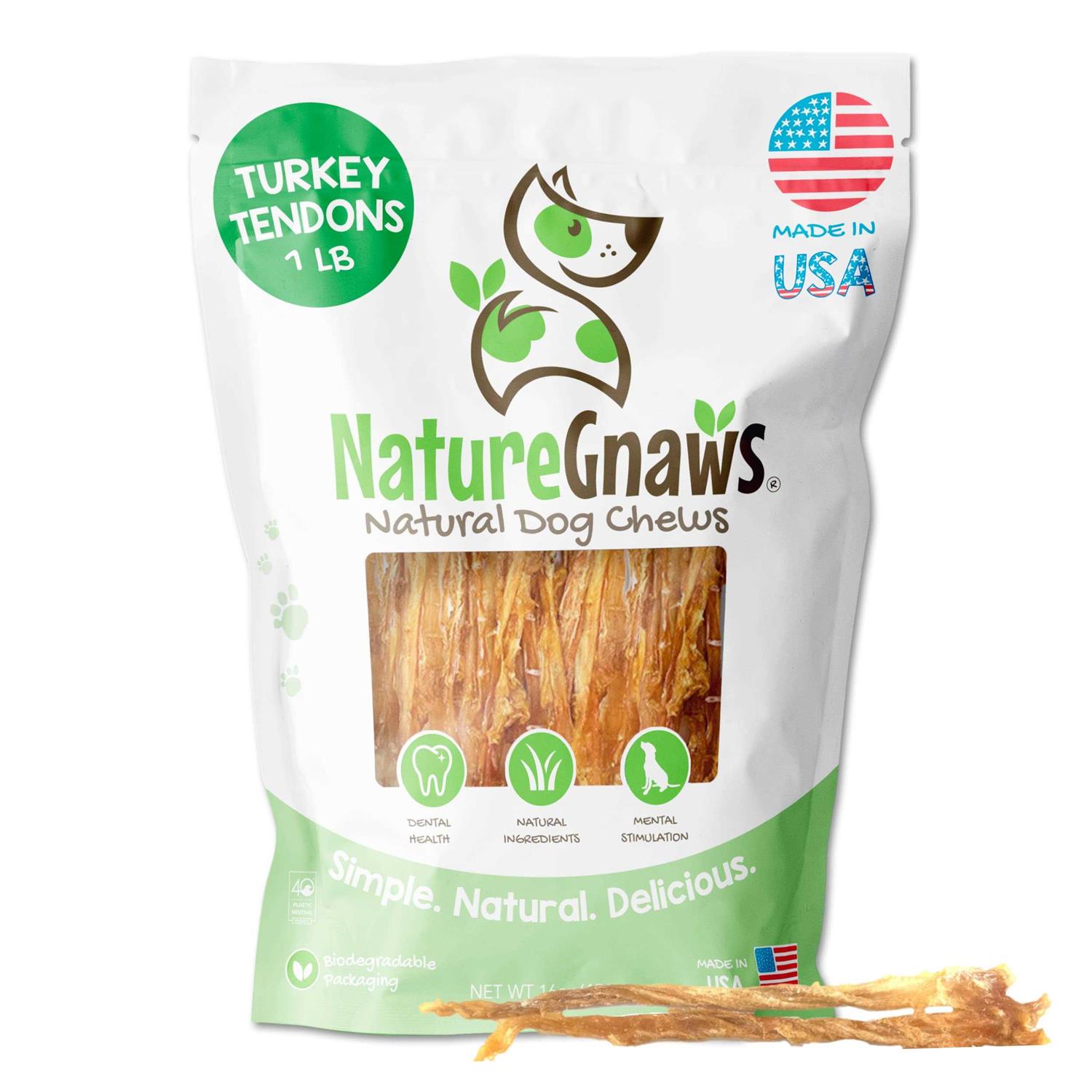 Nature Gnaws Turkey Tendons for Dogs Premium Natural Chew Treats - Pet Supplies online store