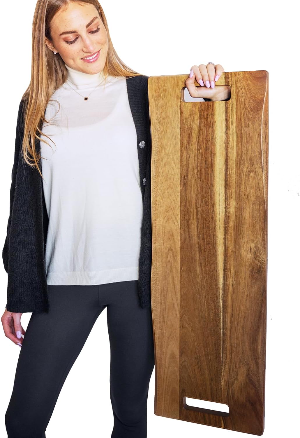 Extra Large charcuterie Board 36 inch Babilonia Premium Extralarge Serving Tray Acacia - Long Charcuterie Board