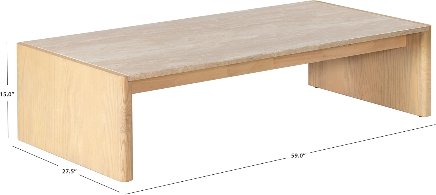 SAFAVIEH Bellarose Travert Coffee SFV7228 Table, 28